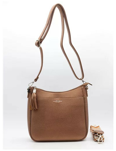 P410- Sac porté travers Flora & Co (marron)