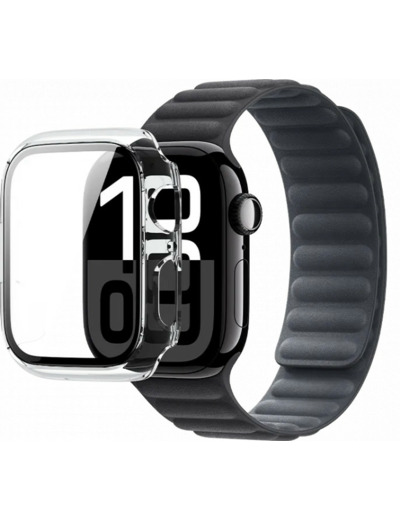 FORCE Coque pour Apple Watch transparente avec contours noirs (Tous les modèles)