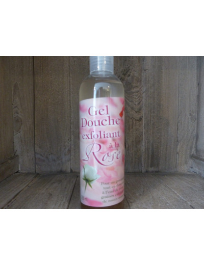 Gel douche exfoliant à la rose (250ml)